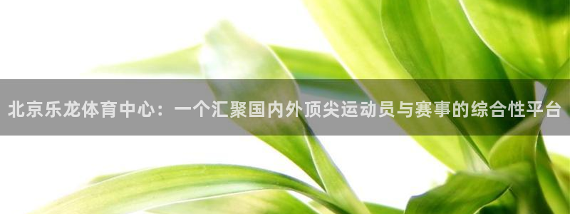 北京乐龙体育中心：一个汇聚国内外顶尖运动员与赛事的综合性平台